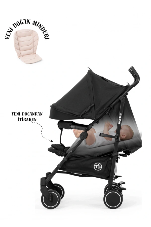 Maxi Taxi Floki Tam Yatarlı Alüminyum Baston Bebek Arabası