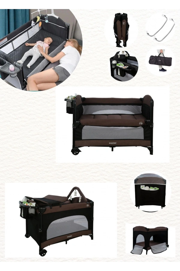 Maxi Taxi Karolin 4in1 Lüks Oyun Parkı Yatak 70x110 Cm