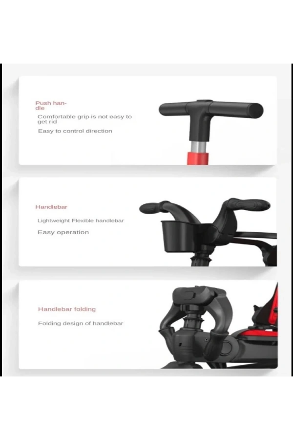 Maxi Taxi Trike Plus F3 Ebeveyn Kontrollü Katlanabilir Bisiklet