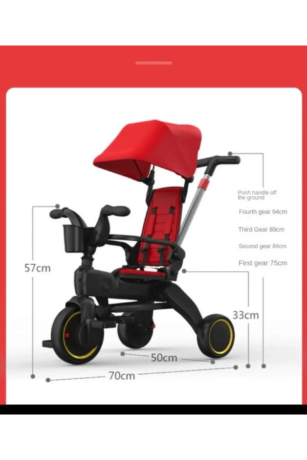 Maxi Taxi Trike Plus F3 Ebeveyn Kontrollü Katlanabilir Bisiklet