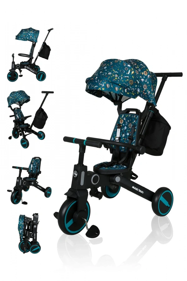 Maxi Taxi Trike Plus F5 Ebeveyn Kontrollü Çift Yönlü Katlanabilir Bisiklet