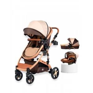 Maxi Taxi Fast Pro Alüminyum Travel Sistem Bebek Arabası / Caramel Black