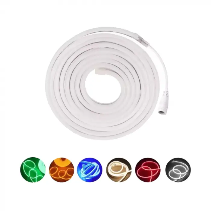 Cata Tak Çalıştır 12v Neon Esnek Şerit Led 5mt Pembe Ct-4555