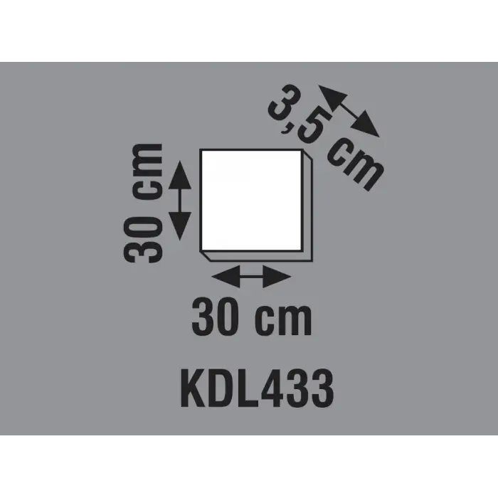 Global K2 KDL433 24W 4000K Ilık Beyaz Sıva Üstü Kare Smd Led Panel