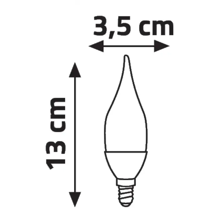 Global K2 KES206 5W E14 6500K Beyaz Led Kıvrık Buji Ampul