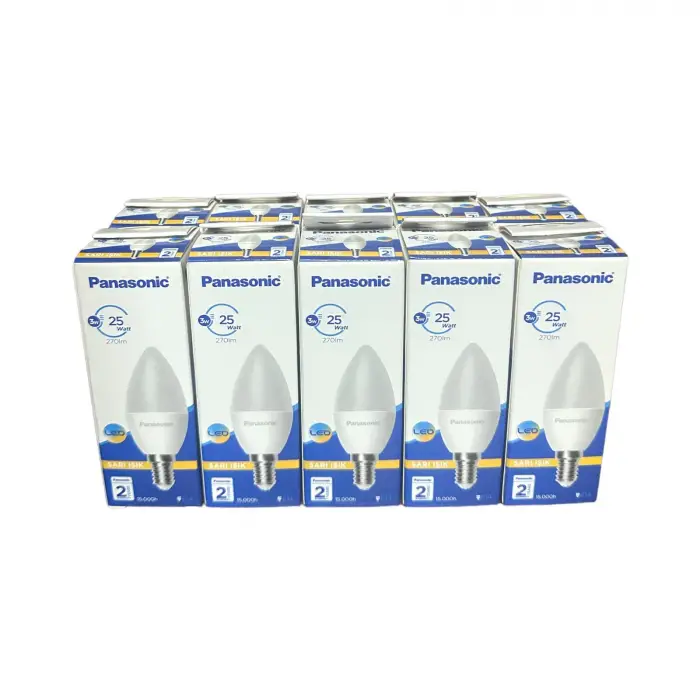 Panasonic 3w E14 2700k Sarı Işık Led Ampul 10 Adet