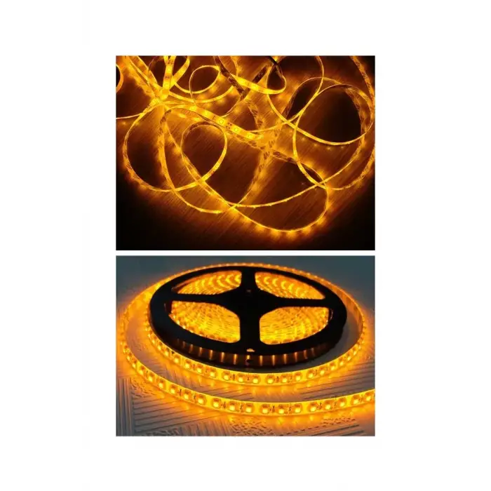Cata 10 Çipli Şerit Led İç Mekan Amber (5mt) Ct-4485