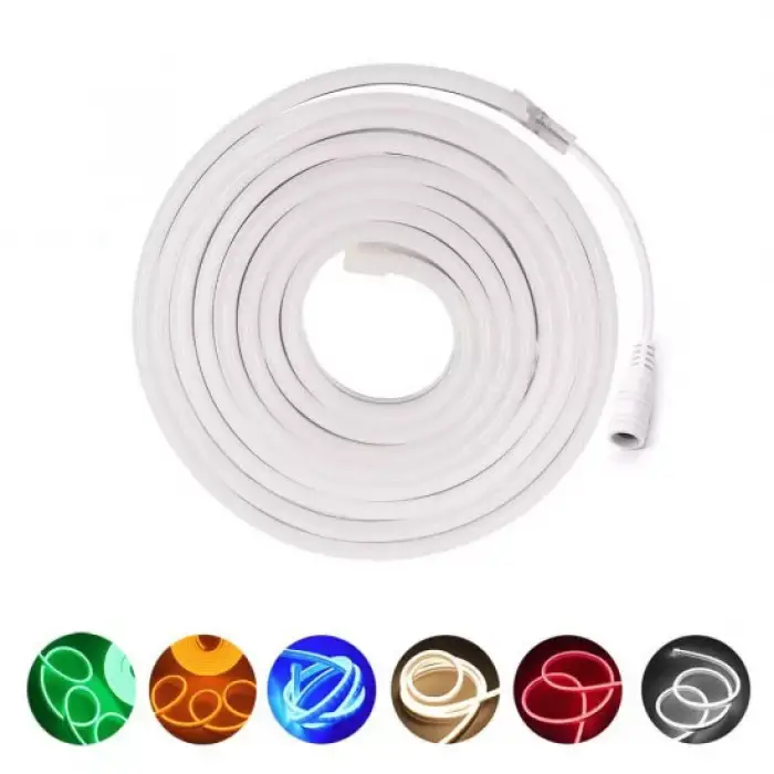 Cata 12v Neon Esnek Şerit Let 5mt Rulo Beyaz ( Tak Kullana Uygun Değildir , Trafo Veya Adaptör İle Çalışır) Ct-4555