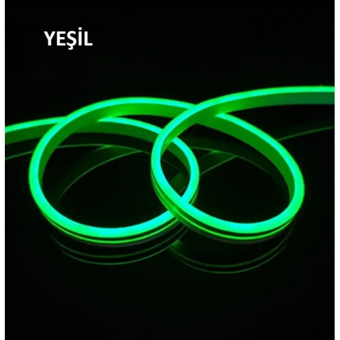 Cata 12v Neon Esnek Şerit Let 5mt Rulo Yeşil ( Tak Kullana Uygun Değildir , Trafo Veya Adaptör İle Çalışır) Ct-4555