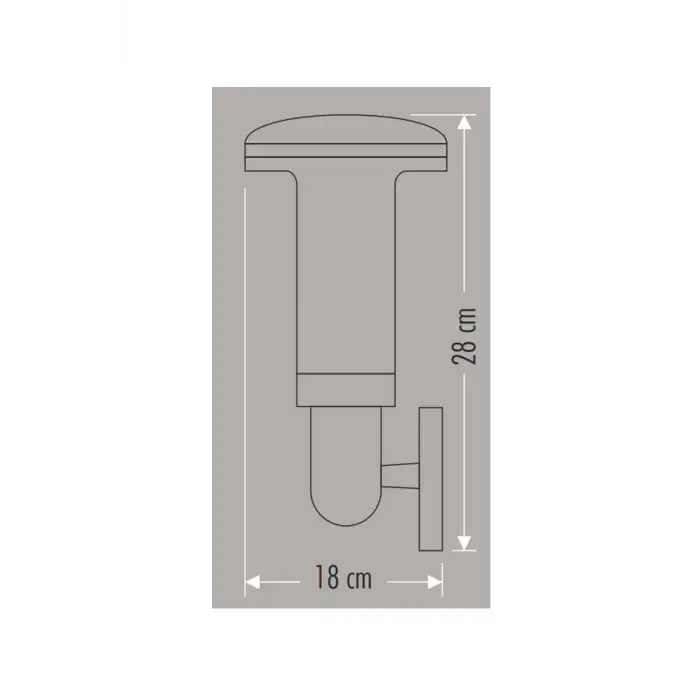 Cata CT-7015 E27 28cm Siyah Napoli Bahçe Armatürü