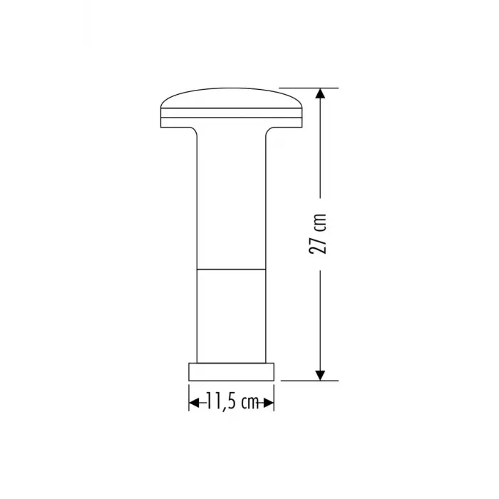 Cata CT-7016 E27 27cm Siyah Napoli Bahçe Armatürü