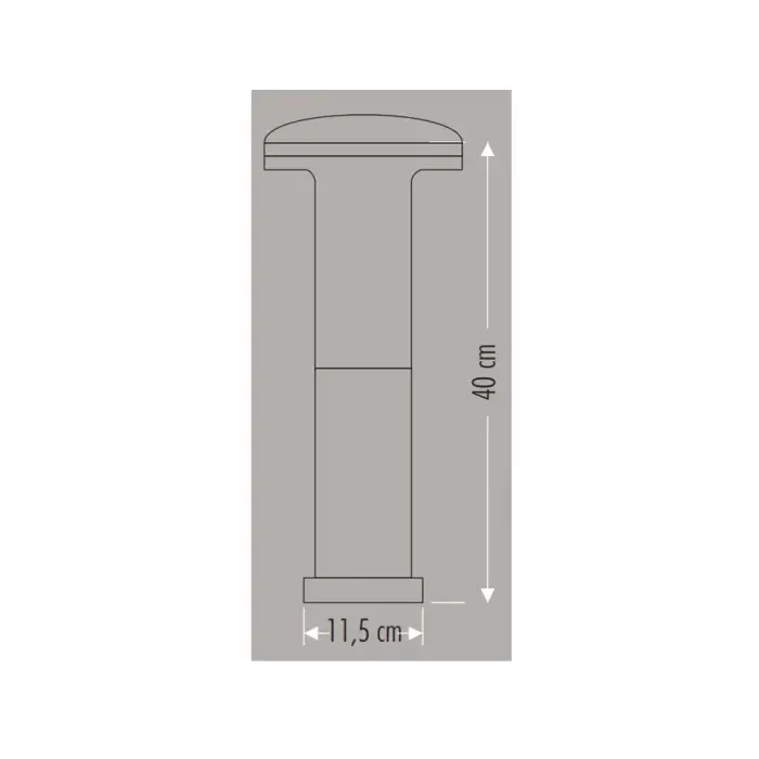 Cata CT-7017 E27 40cm Siyah Napoli Bahçe Armatürü