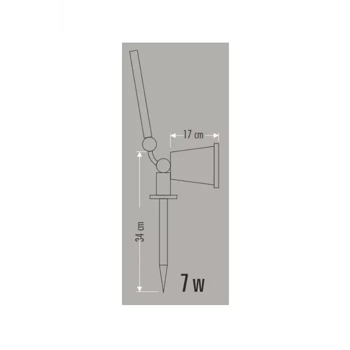 Cata CT-7310 7W 3200K Günışığı Solar Bahçe Armatürü Güneş Enerjili