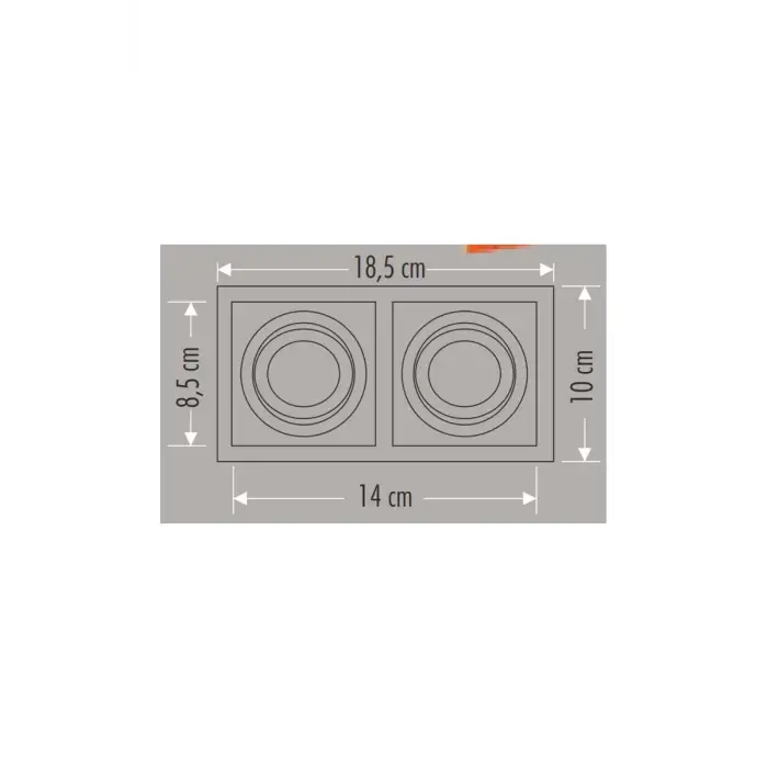 Cata Pars Spot 2li Siyah ( Boş Kasa ) Ct-5019
