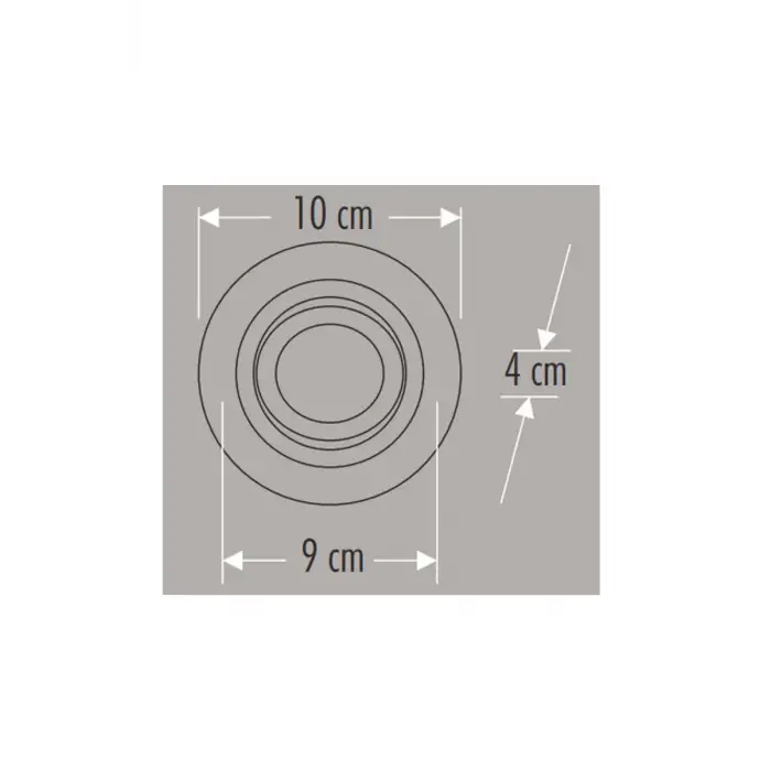 Cata Pars Spot Yuvarlak Siyah ( Boş Kasa ) Ct-5224
