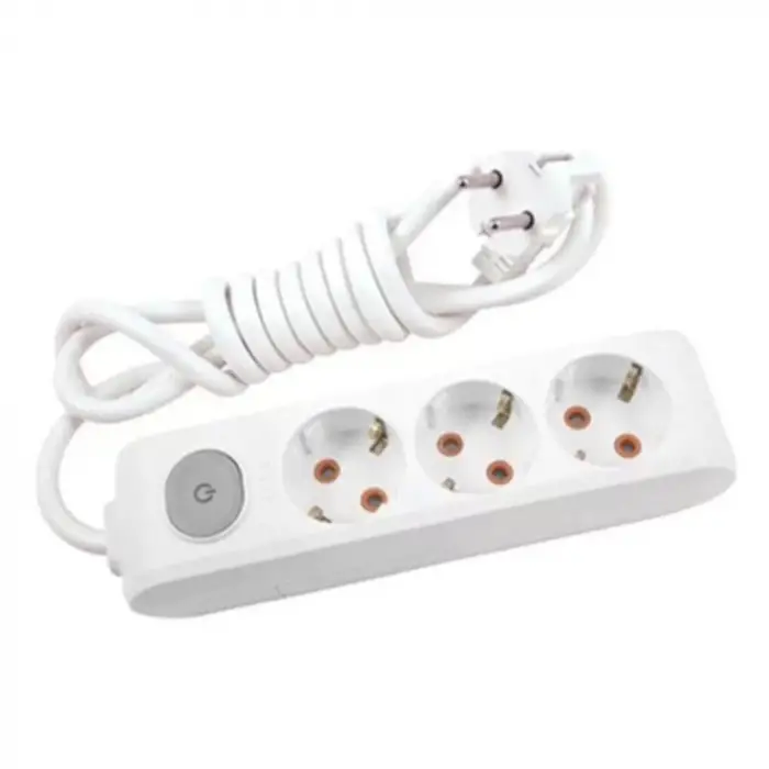 Viko Multi-Let 3lü Grup Priz Topraklı Çocuk Korumalı Anahtarlı 5 Metre Beyaz