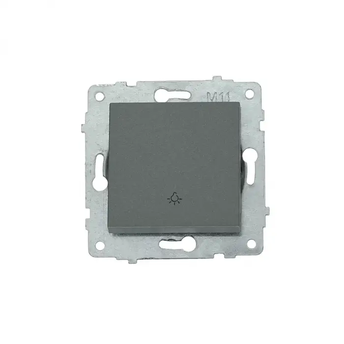 Ovivo Grano Füme Zil Anahtarı (Çerçevesiz)