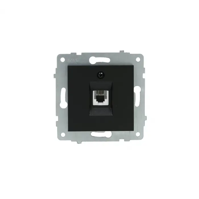 Ovivo Grano Siyah Nümeris Telefon Prizi (Çerçevesiz)