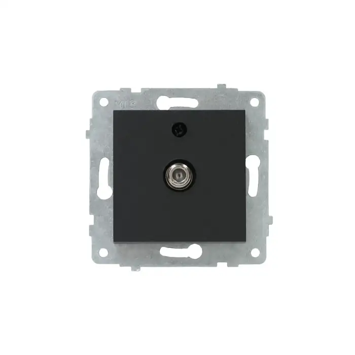 Ovivo Grano Siyah Uydu Tv Prizi (Çerçevesiz)