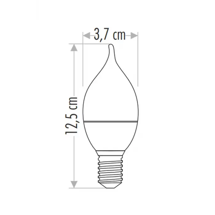 CATA 5w Ledli Kıvrık Buji Ampul E14 Duylu Beyaz Işık Ct-4077