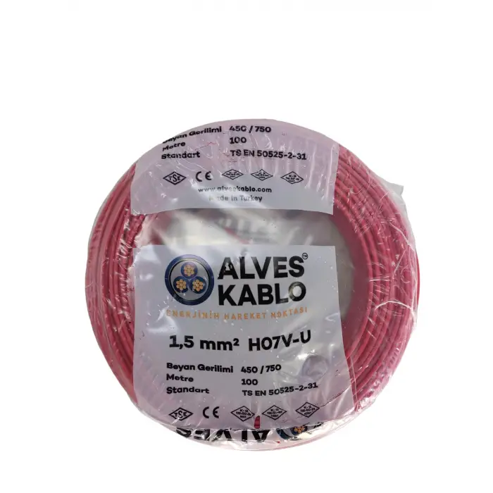 Alves 1.5 Nya Kırmızı Kablo 100 Metre