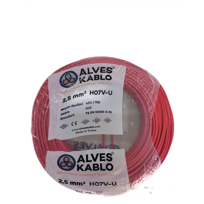 Alves 2.5 Nya Kırmızı Kablo 100 Metre