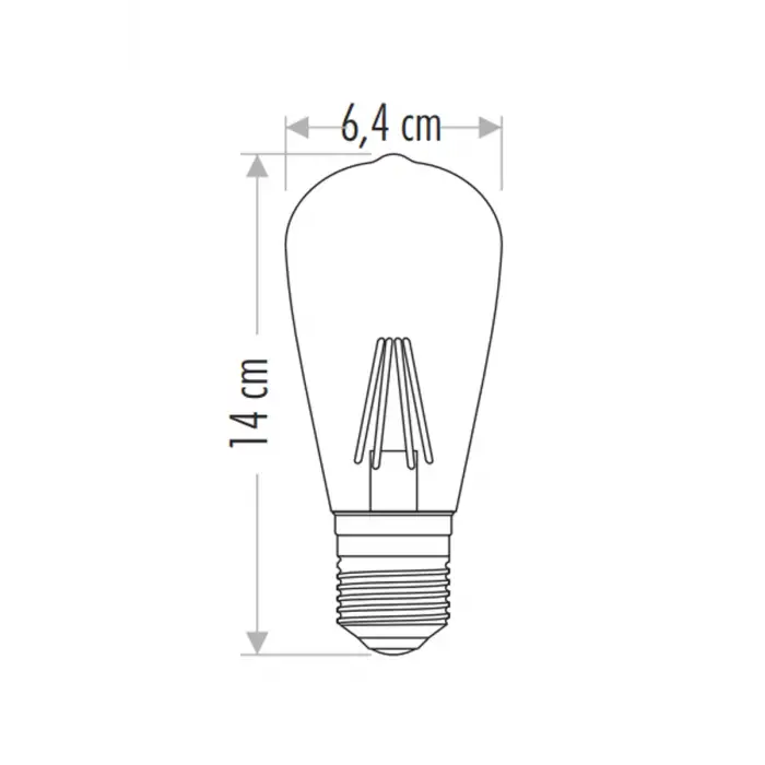 Cata 4W E27 2700K AMBER Led Rustik Ampul CT-4350
