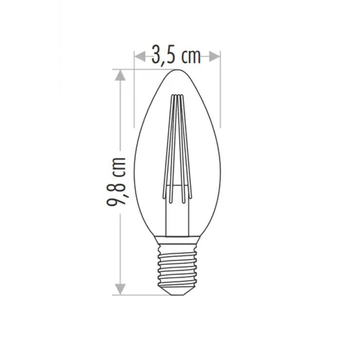 Cata 4w Led Filament Buji Ampul ( Günışığı ) Ct-4066g