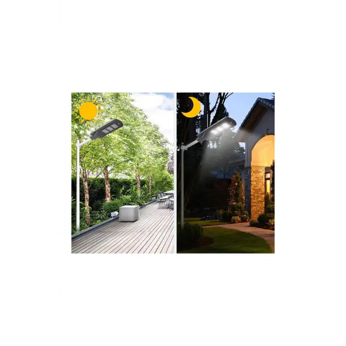 Cata Ct-4692 60-90w 6400k Güneş Enerjili Lamba Beyaz Solar Sokak Armatürü