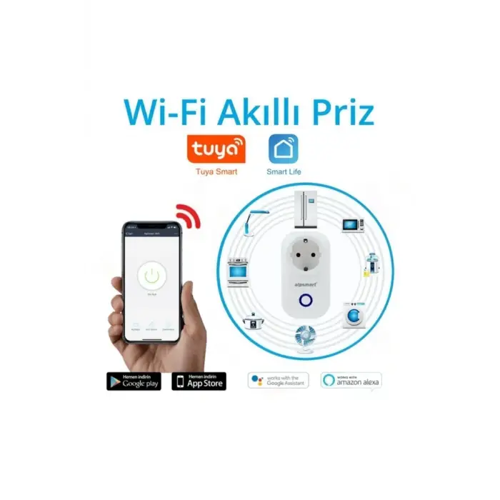 Cata Akıllı Wifi Uzaktan Kontrol Tuya Smart Life Destekli Priz CT-4010
