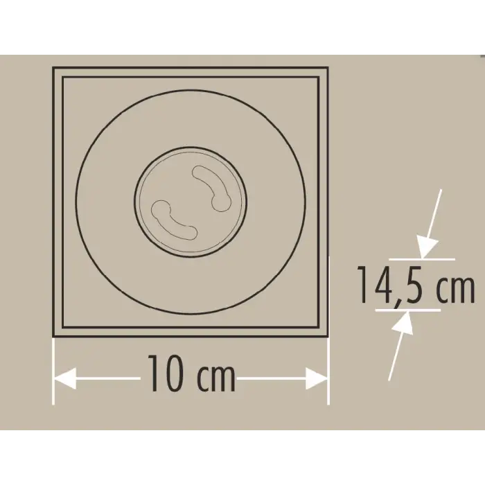 Cata Bergama Sıva Üstü Armatür ( Gu-10 ) ( Beyaz + Platin ) Ct-5420bp