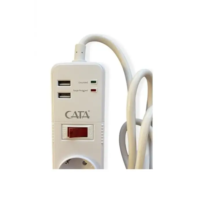 Cata Ct-3000 Akım Korumalı Piton 5 Li Grup Priz 2 Usbli 1,5 Mt Kablolu