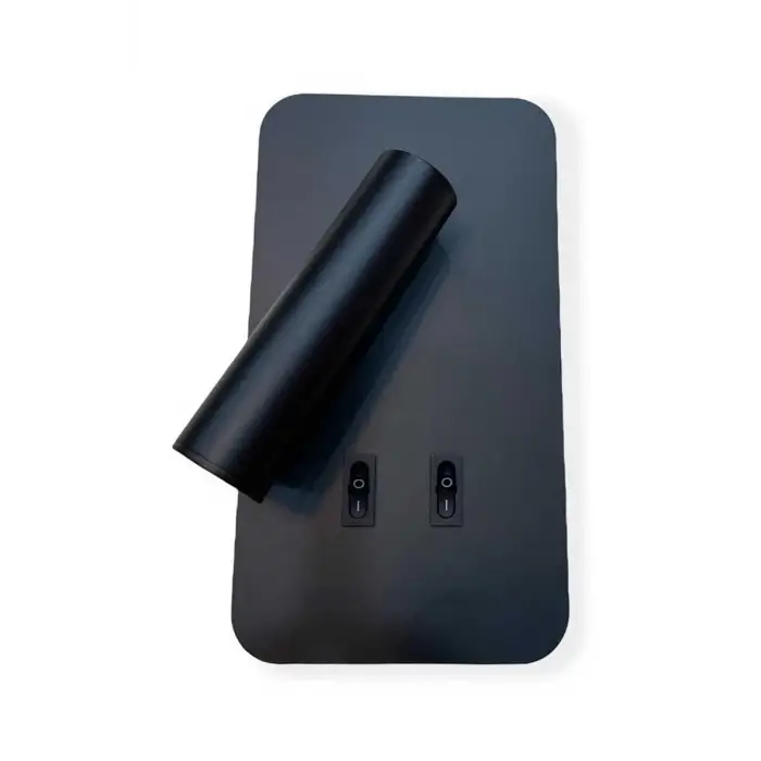 Cata CT-5253 13W 3000K Günışığı Tuvalu Siyah Çift Kademeli Yatak Başı Aplik