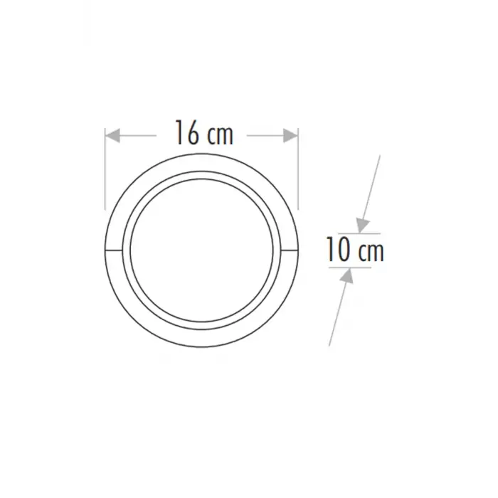 Cata CT-7073 3200K Günışığı 12W Siyah Sıva Üstü Led Aplik