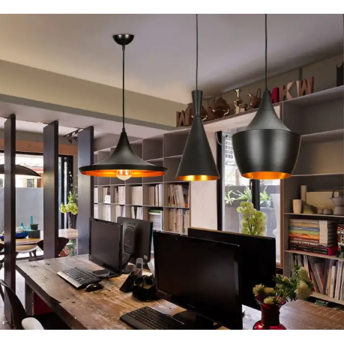 Cata Dekoratif Siyah Gold Avize Sarkıt Armatür Ct-8212