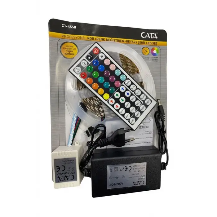 Cata Rgb Şerit Led Seti (60 Çip) 5 Metre Ct-4558