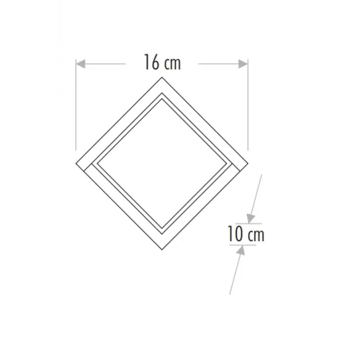 Cata Siyah Sıva Üstü Led Aplik Günışığı Ct-7074