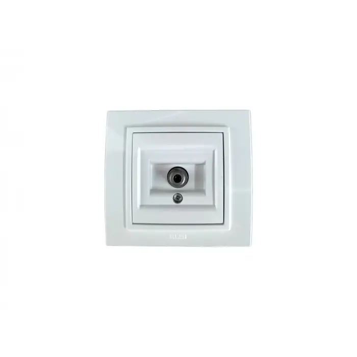 Elbi Zena Beyaz Uydu Tv Prizi F Konnektörlü ( Geçişli )