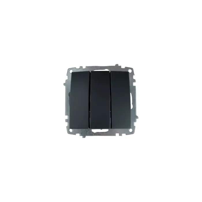 Elbi Zena Siyah Üçlü Anahtar Çerçevesiz