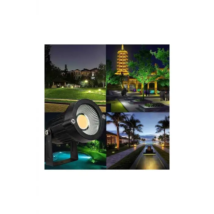 Global K2 KBA747 Amber 7W Siyah Kazıklı Çim Armatürü