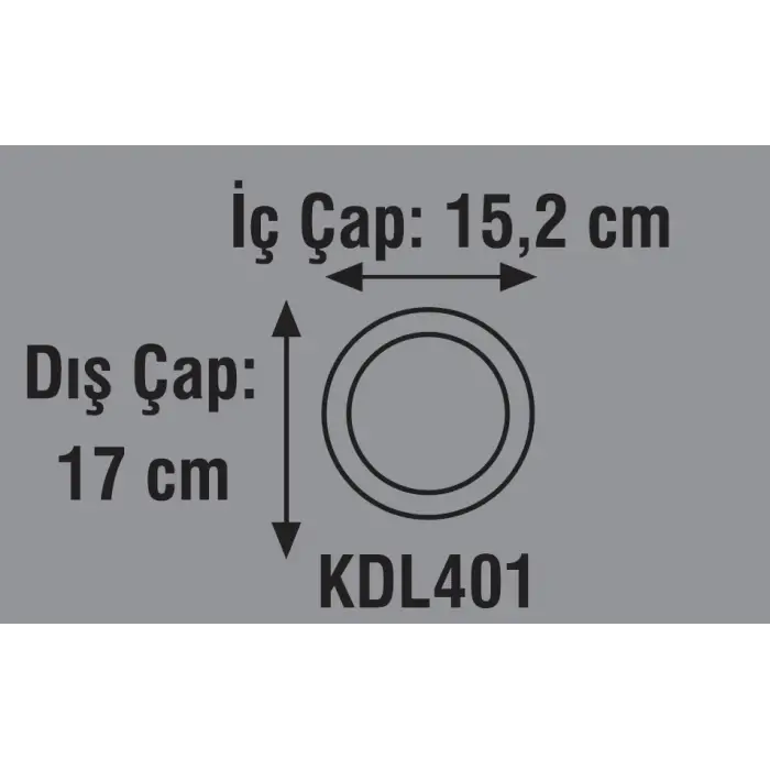 Global K2 KDL401 4000K Ilık Beyaz 12W Alüminyum Kasa Smd Yuvarlak Slim Led Panel