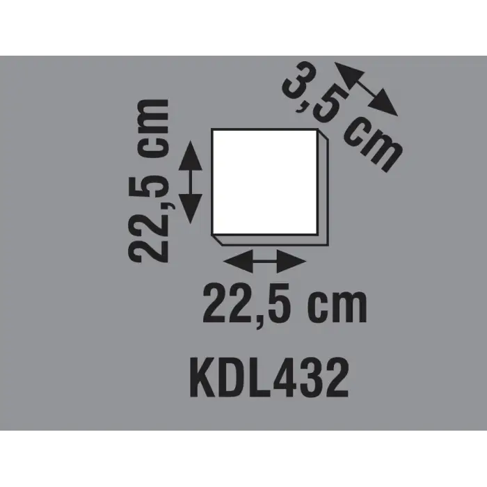 Global K2 KDL432 18W 4000K Ilık Beyaz Sıva Üstü Kare Smd Led Panel