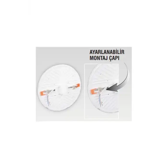 Global K2 KDL465 9W 3200K Günışığı Backlight Slim Çerçevesiz Yuvarlak Led Panel