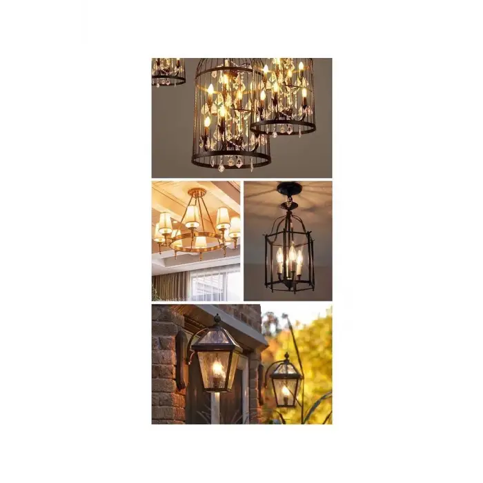 Global K2 KES499 4W E14 Günışığı Led Flamanlı Buji Rustik Ampul