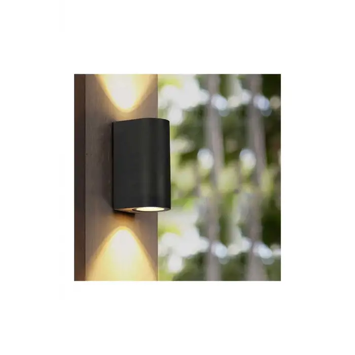 Global K2 KSL099 2x5W Gu10 antrasit Çift Yönlü Duvar Apliği