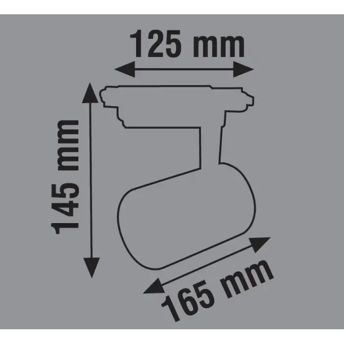 Global K2 KTL149 6500K Beyaz 35W Siyah Kasa Led Ray Spot Armatür