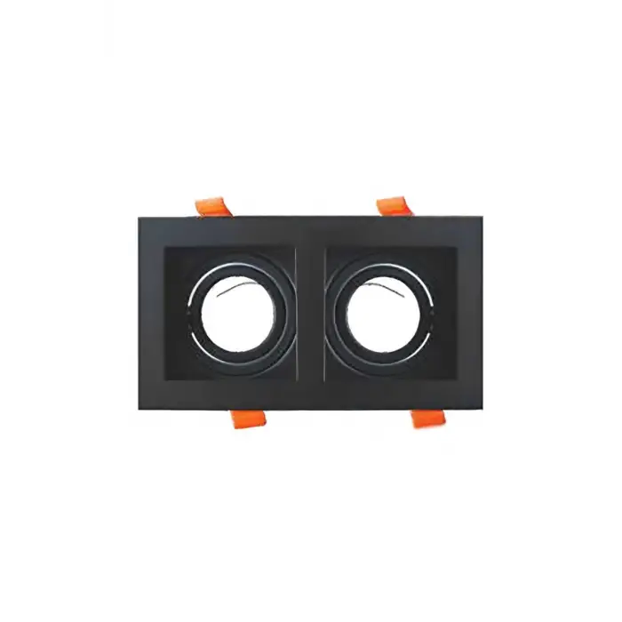 Global KDA847 İnci Kare Aluminyum Spot Siyah 2li