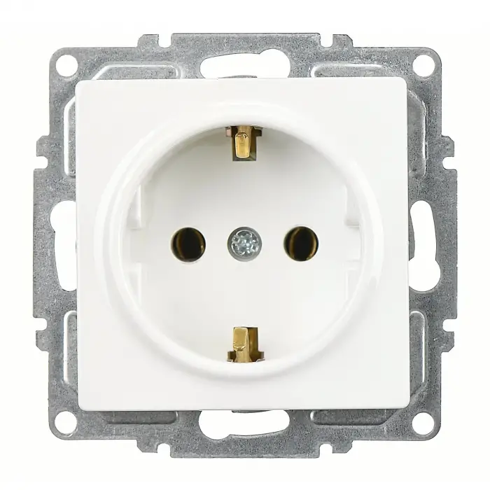 Günsan Visage Beyaz Topraklı Priz Çerçevesiz