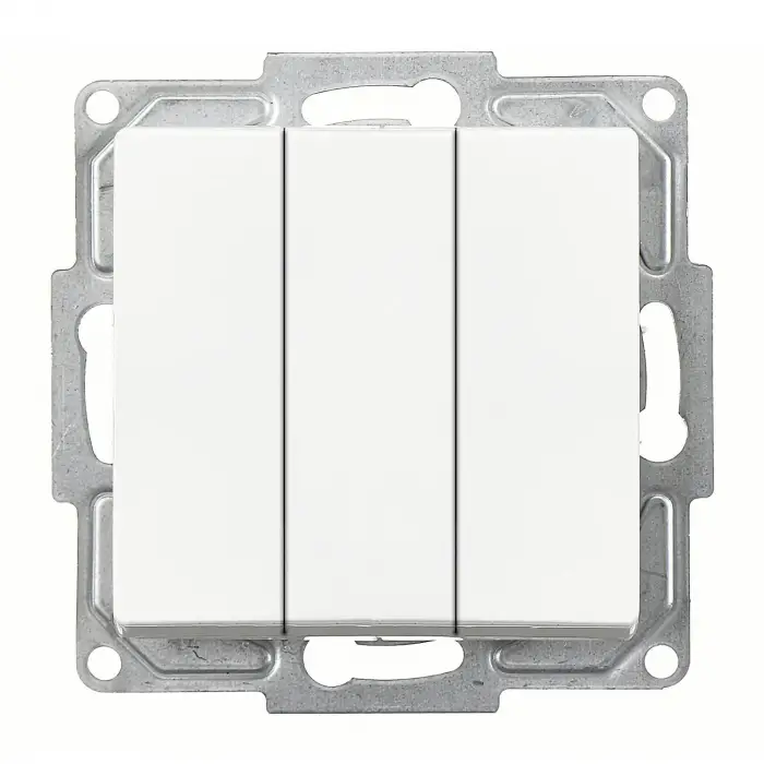 Günsan Visage Beyaz Üçlü Anahtar Çerçevesiz