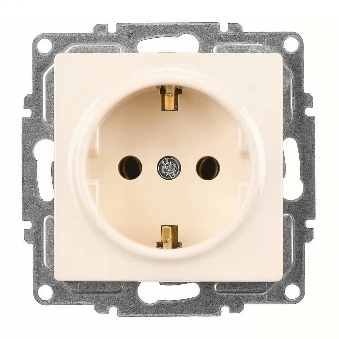 Günsan Visage Krem Topraklı Priz Çerçevesiz